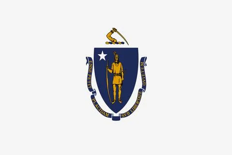Massachusetts State Flag background illustration Stock Illustration