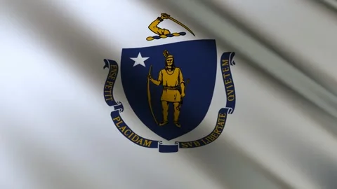 Massachusetts State Flag Stock Footage 276105077