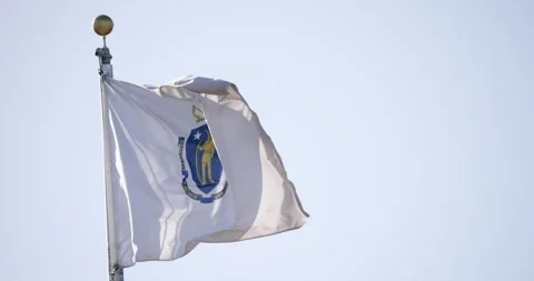 Massachusetts State Flag Stock Footage 284493603