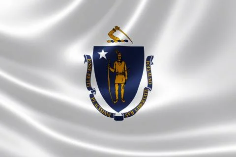 Massachusetts State Flag Stock Illustration