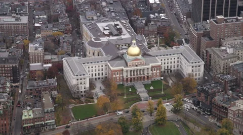 Massachusetts State House, Boston. Shot in November 2011. Stock Footage 59146114