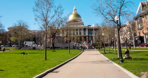 Massachusetts State House Hyper Lapse Stock Footage 246438705