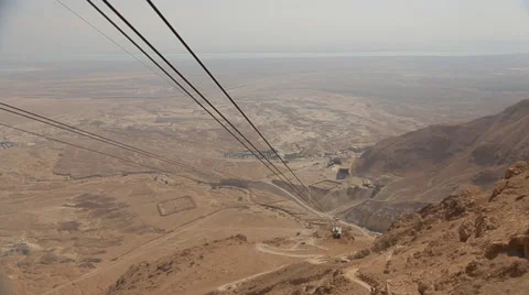 Massada Cable Car Stock Footage 37827438