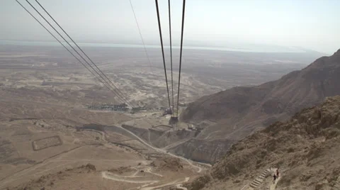 Massada Cable Car Stock Footage 37848182