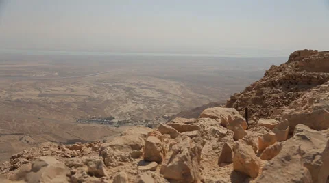 Massada Panoramic View Stock Footage 37827402