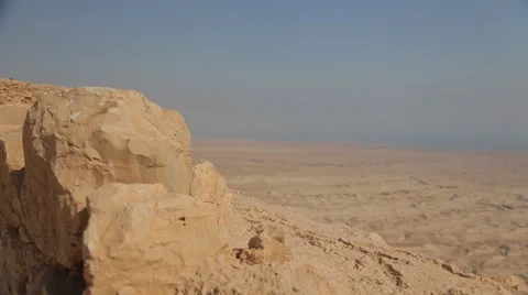 Massada Panoramic View Stock Footage 37827454