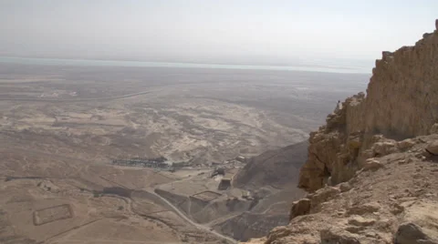 Massada Panoramic View Stock Footage 37847029