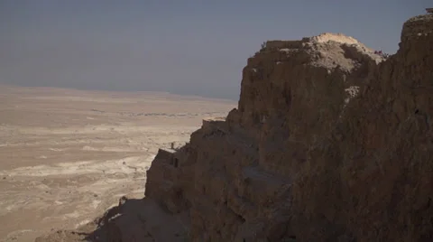 Massada Panoramic View Stock Footage 37847374