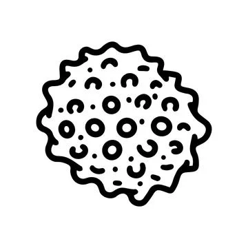 Massage ball line vector doodle simple icon Illustrazione stock