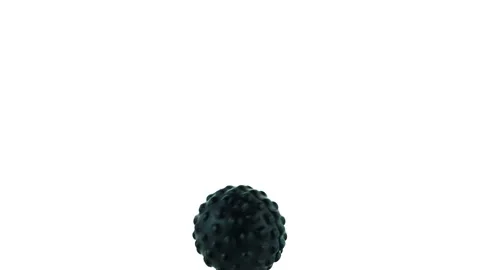 Massage ball rolling on the floor in white background. Stock Footage 135167998