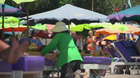 Massage on the Beach Stock Footage 49403794