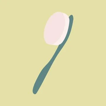 Massage brush. Dry Brushing Routine. Vector Illustration Stock Illustration
