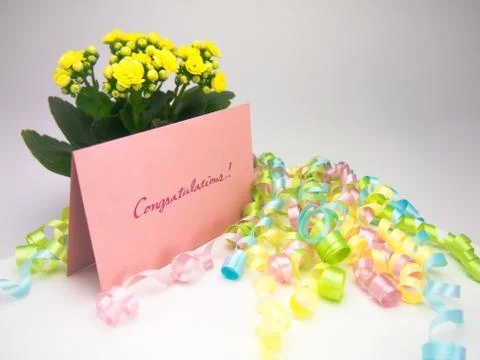 Massage Card; Congratulations! Stock Photos