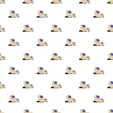 Massage chair seamless pattern for relaxation and wellness concept Stock Illustration