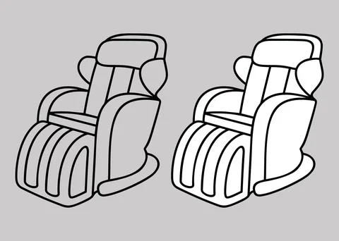 Massage chair vector icon Stock Illustration
