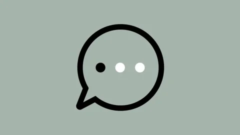 Massage Chat Icon, Chat bubble animation on Gray background Stock Footage 319676174