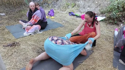 Massage with a cloth Stock Footage 77561866