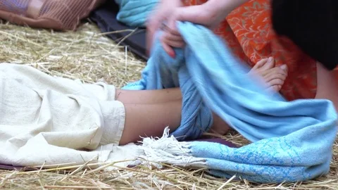 Massage with a cloth Stock Footage 78297197