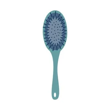 Massage comb for hair. Vector flat image on a white background Stock Illustration