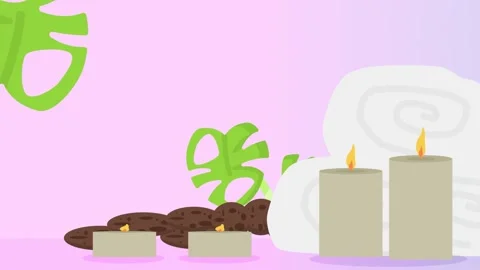 Massage deck background. SPA, Resort, Wellness, massage motion graphics. Stock Footage 132789390