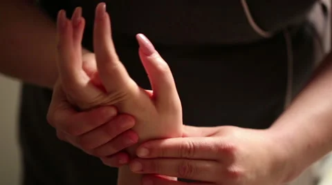 Massage Hand Close Up Stock Footage 62766205