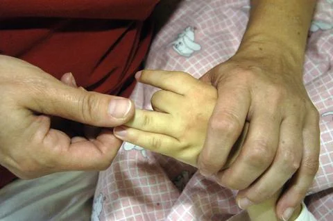 The massage of the hand Stock Photos