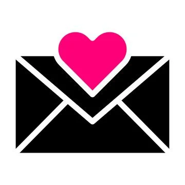 Massage icon solid black pink style valentine vector illustration perfect. 스톡 일러스트