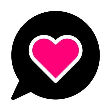 Massage icon solid black pink style valentine vector illustration perfect. Stock Illustration