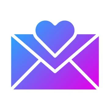 Massage icon solid gradient style valentine illustration vector element and.. Stock Illustration