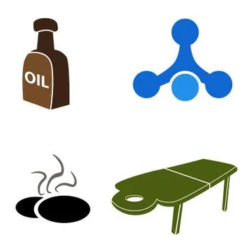 Massage icons Stock Illustration