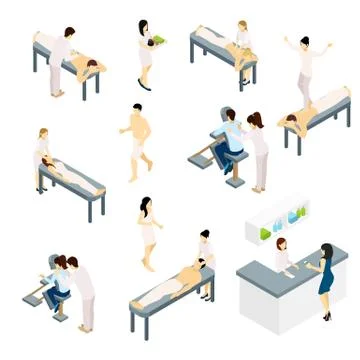 Massage Icons Set Stock Illustration