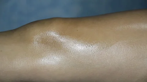 Massage knees Closeup Stock Footage 64774449