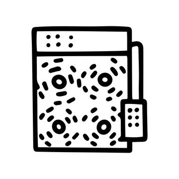 Massage mattress line vector doodle simple icon Stock Illustration