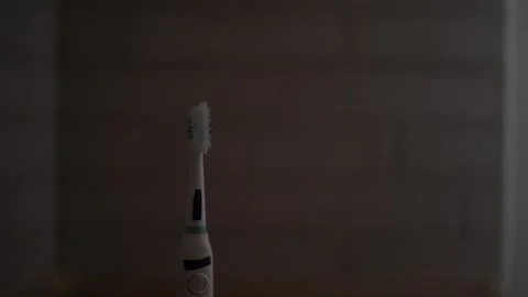 The massage mode on the toothbrush is included Stock Footage 325435985