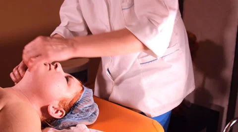 Massage neck, head Stock Footage 49726922
