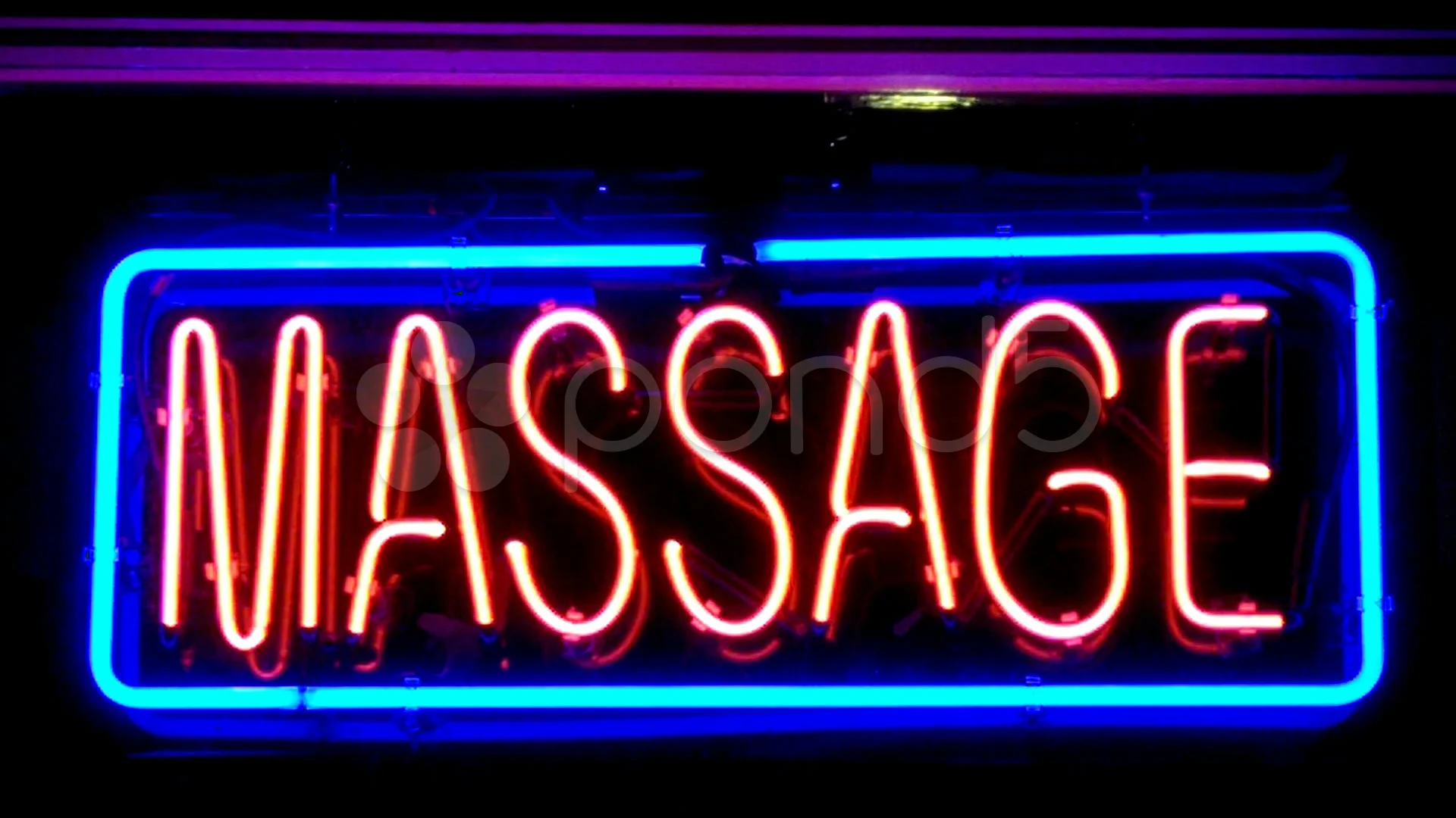 massage neon sign