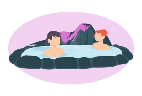 Massage Pool Concept Illustration Stock Illustration