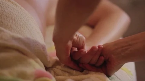 Massage process close up Stock Footage 85239602