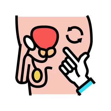 Massage prostate color icon vector illustration Illustrazione stock