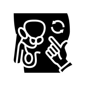 Massage prostate glyph icon vector illustration Illustrazione stock