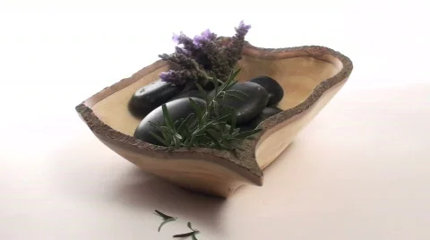 Massage rocks and herbs loop V2 - HD Video stock 572617