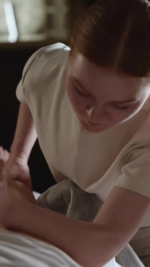 Massage session in a quiet wellness center during afternoon hours Stock Footage 341281745