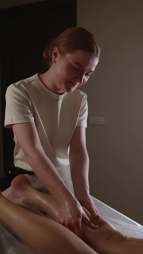 Massage session in a wellness center during the afternoon Stock Footage 341281877