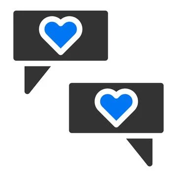 Massage solid blue grey valentine illustration vector and logo Icon new yea.. Stock Illustration