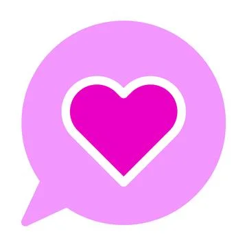 Massage solid pink valentine illustration vector and logo Icon new year ico.. Illustrazione stock