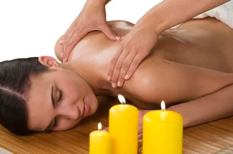 Massage at spa Foto stock