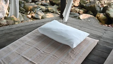 Massage table on the beach 動画素材 281973675