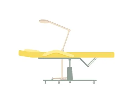 Massage Table with Lamp for Client Isolated Vector Illustrazione stock