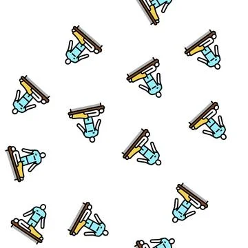 Massage therapist vector seamless pattern Stockillustratie