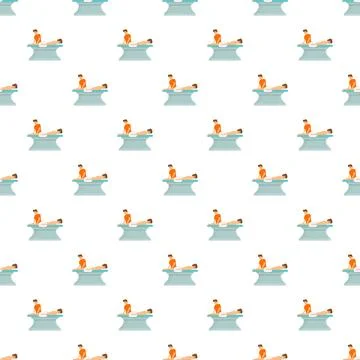 Massage therapy seamless pattern for wellness background Stock Illustration